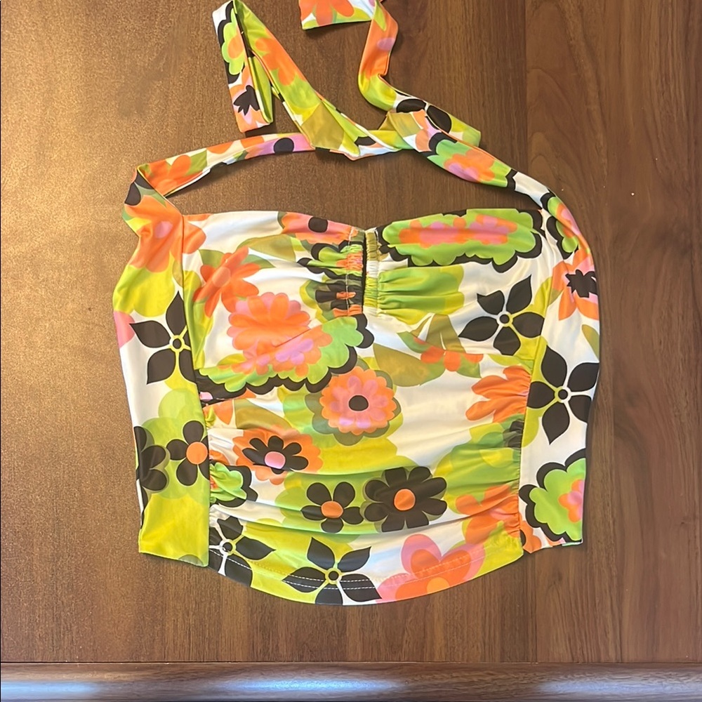 Floral Halter Top - Multicolor